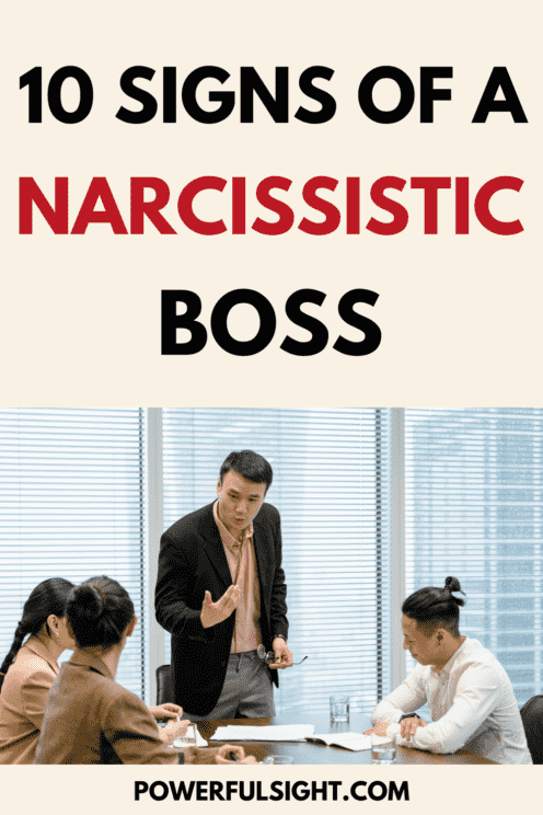 Signs of a narcissistic boss