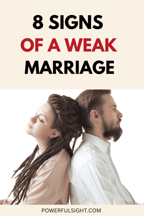 Signs of a weak marriage