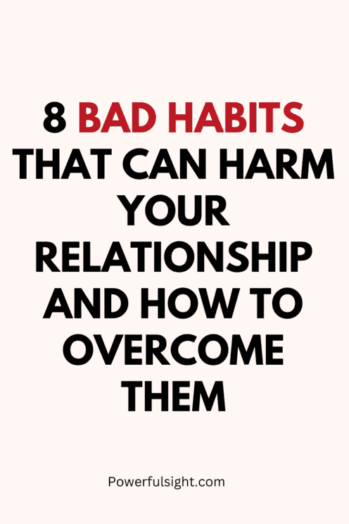 Bad habits in relationships