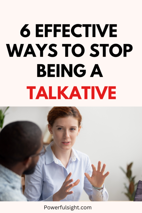 How to not be a talkative