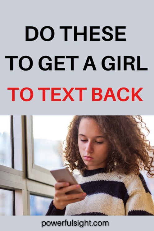 How to get a girl to text back