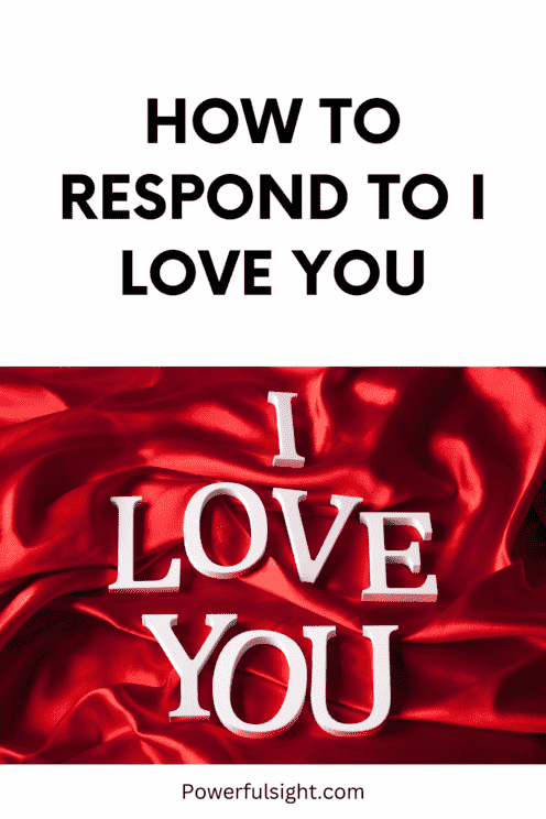 how to respond to I love you