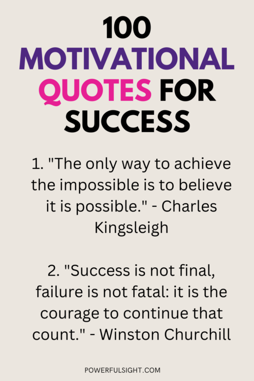 Motivational quotes for success