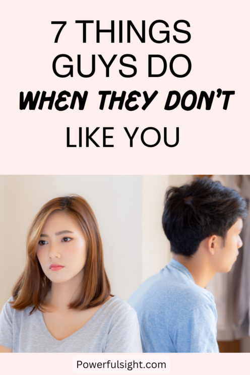 Things Guys Do When They Dont Like You