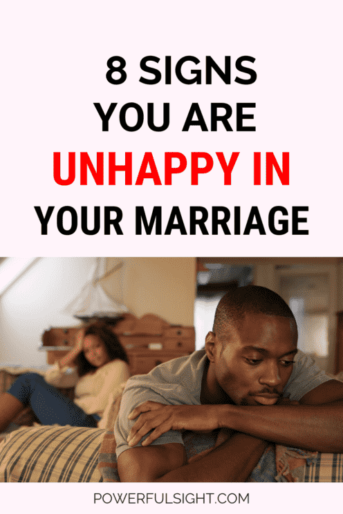 signs of unhappy marriage