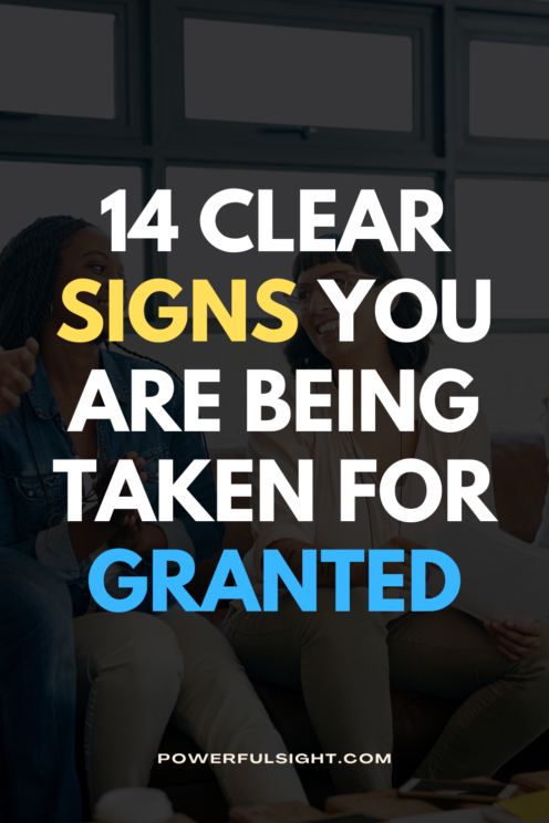 Signs you are being taken for granted