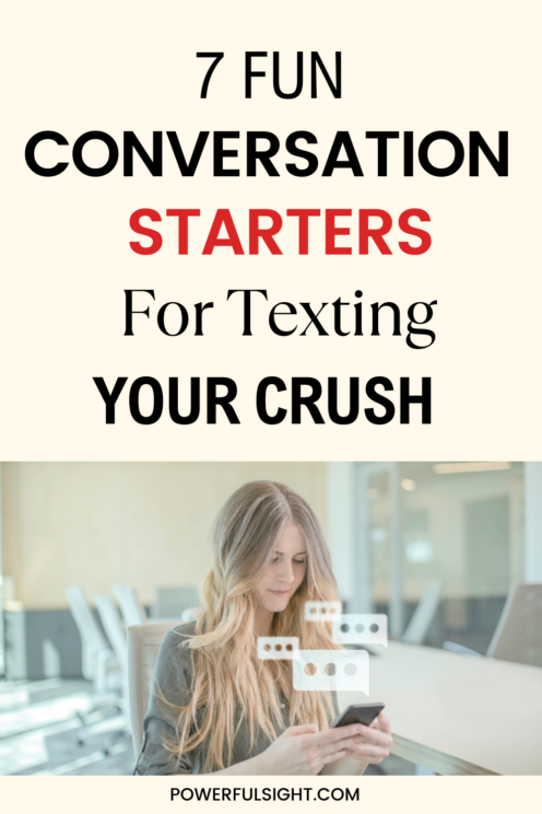 Conversation starters for texting your crush