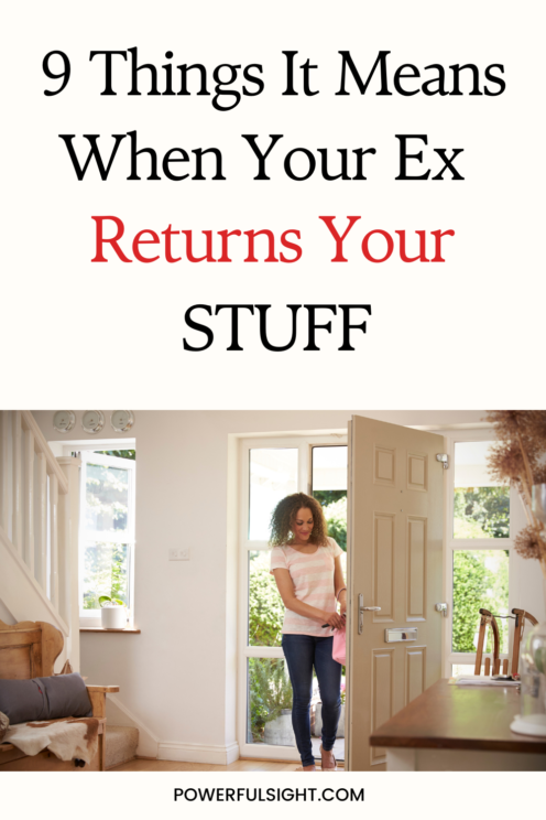 What does it mean when your ex return your stuff