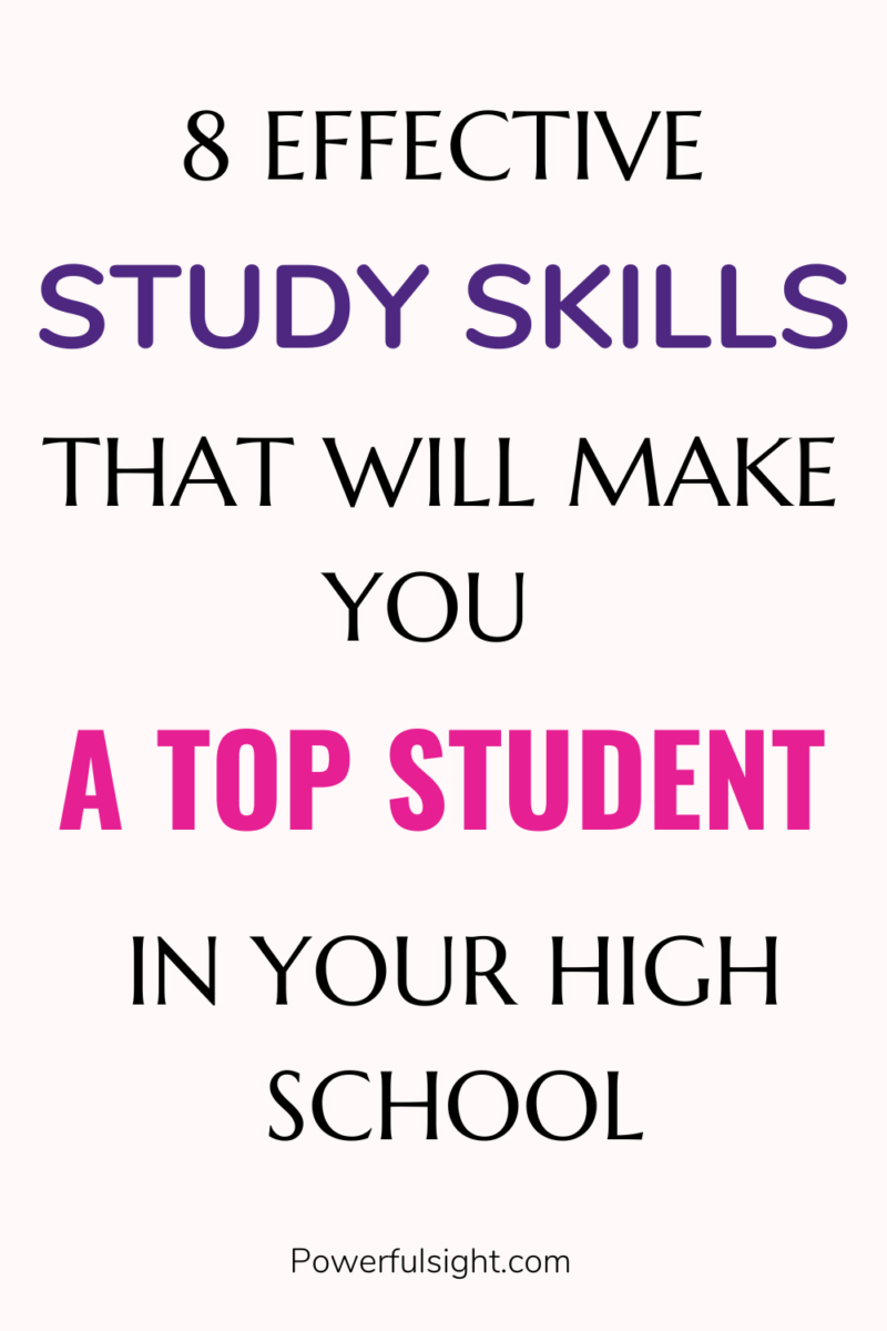 Study skills for high school