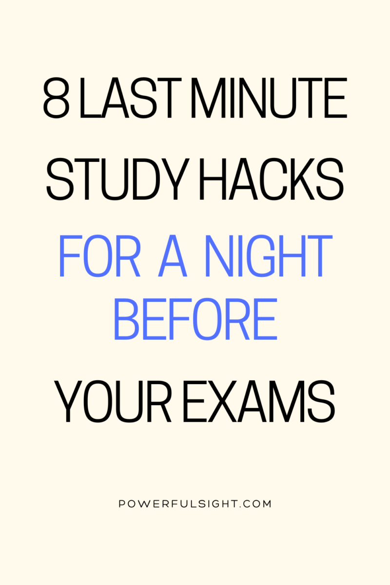 How To Study One Night Before The Exam