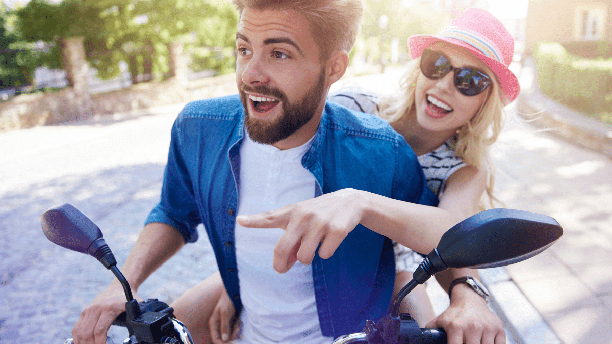 Couple on a bike