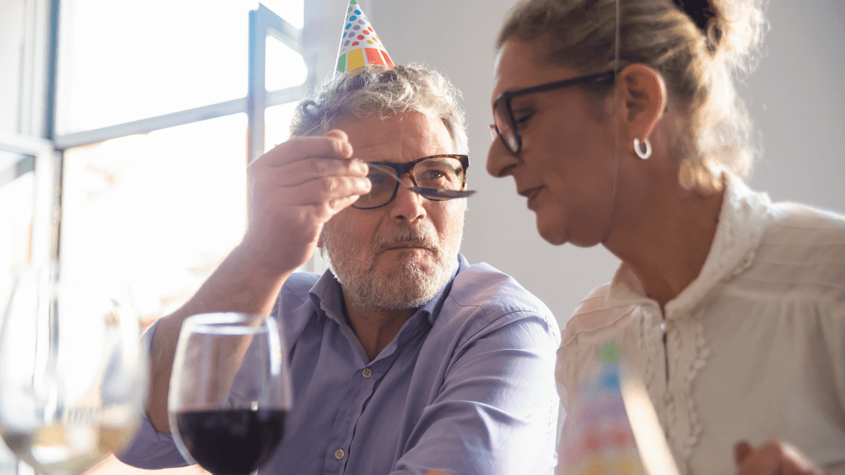 A divorced man at 50 on a date with a woman