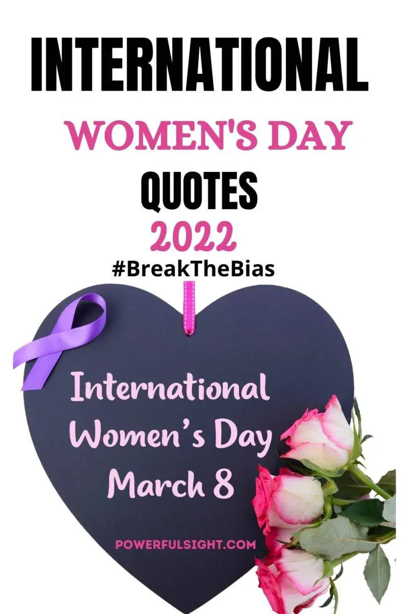 Pinterest pin for international women's day quotes