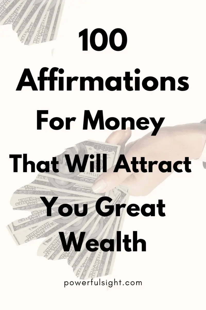 100 Affirmations for money that will attract you great wealth