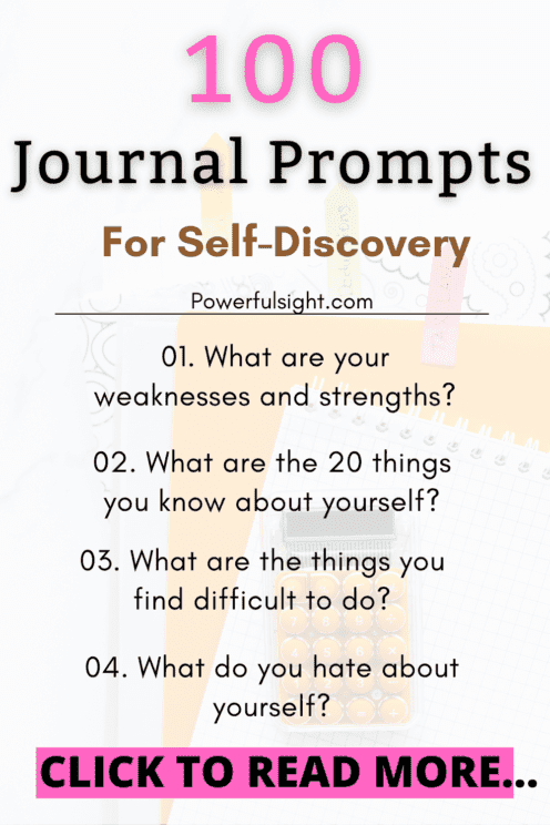 100 Journal Prompts For Self-Discovery - Powerful Sight