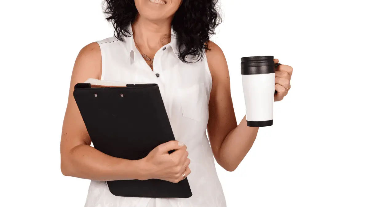 A Teacher holding a mug