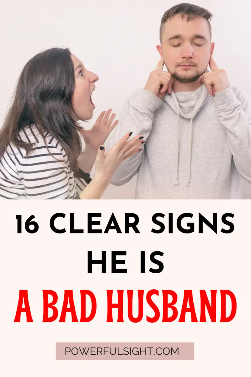Signs of a bad husband