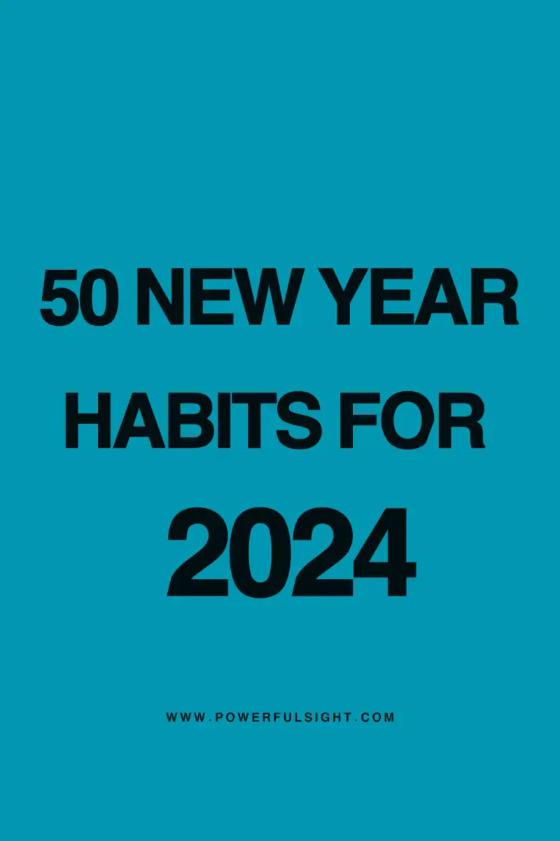New year habits for 2024