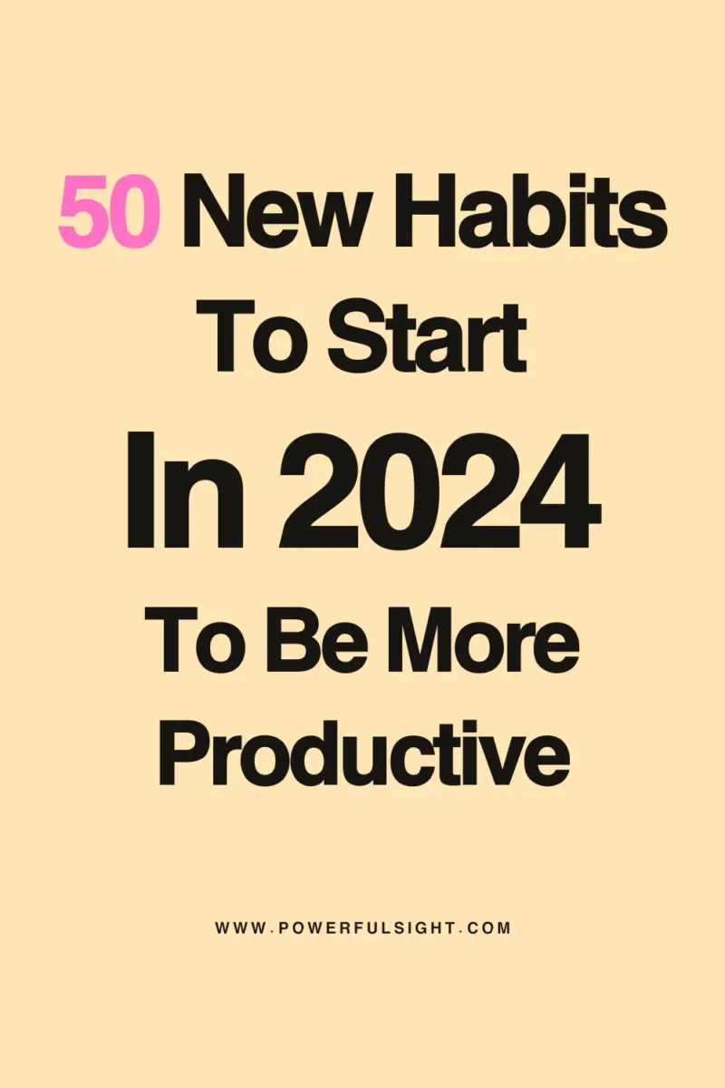 new habits to start in 2024