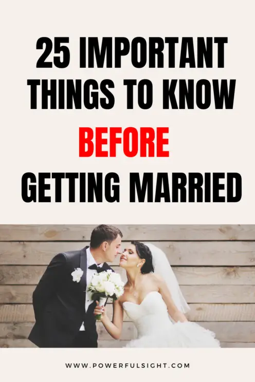 things to know before getting married