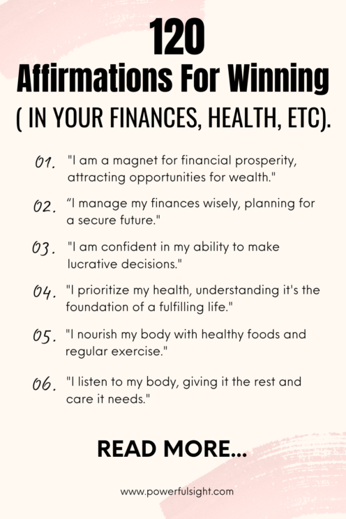 Affirmations for winning