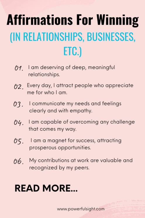 Affirmations for winning
