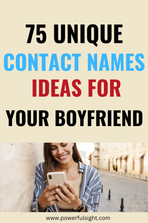 Contact Names for Your Boyfriend