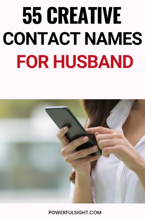 Contact names for husband