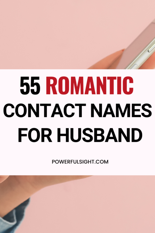 55 Romantic Contact Names For Husband