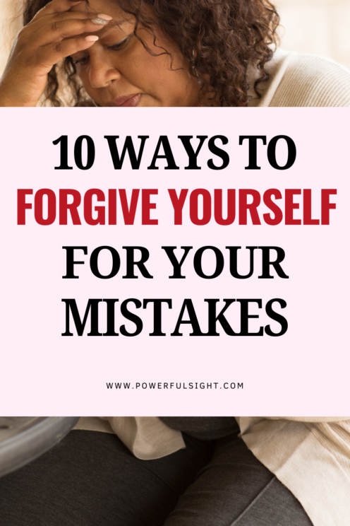 How to forgive yourself for mistakes