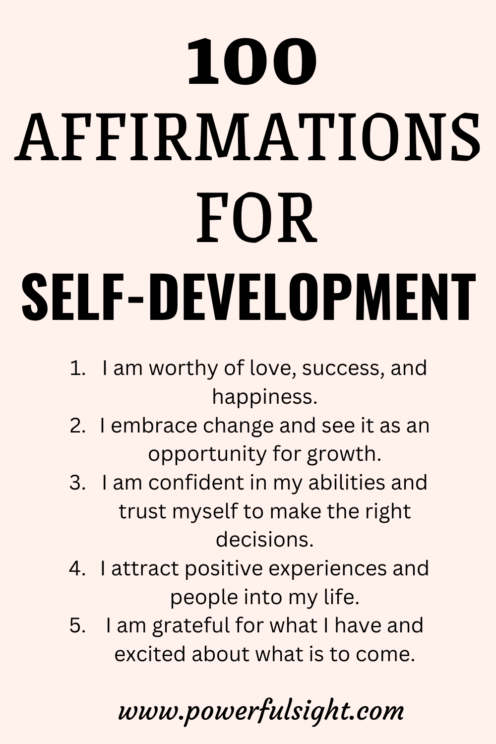 Affirmations for self-development