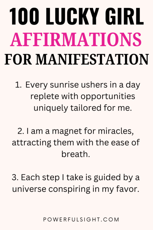 Lucky girl affirmations