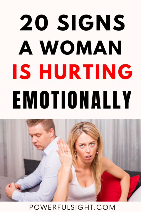 signs a woman is hurt emotionally