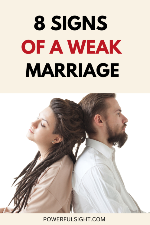 Signs of a weak marriage