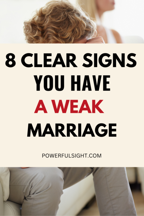 Signs of a weak marriage