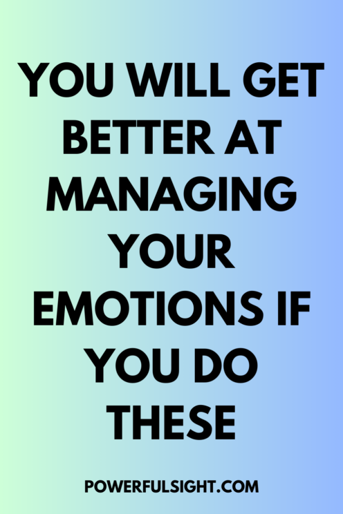 How to deal with your emotions