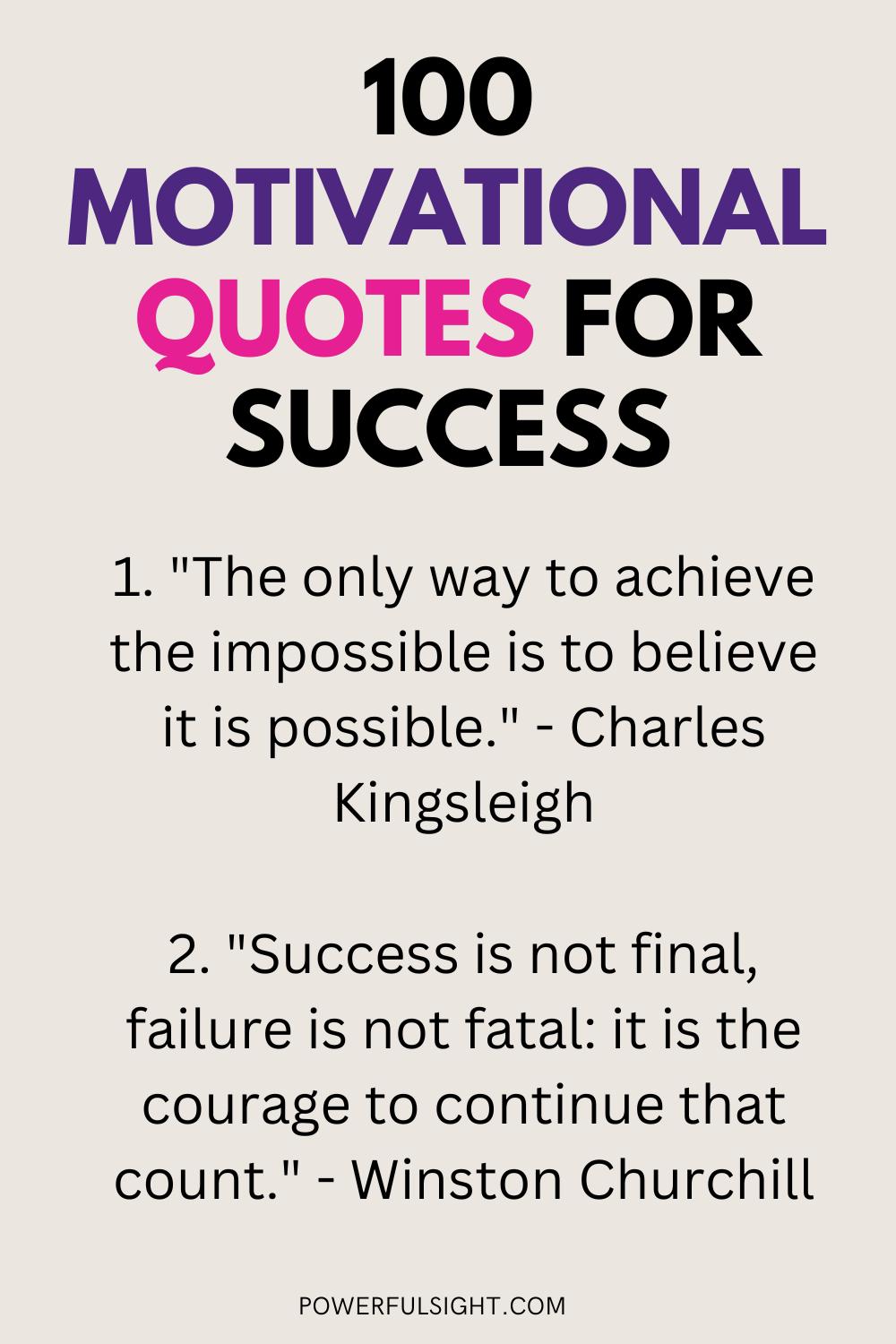 100 Motivational Quotes for Success