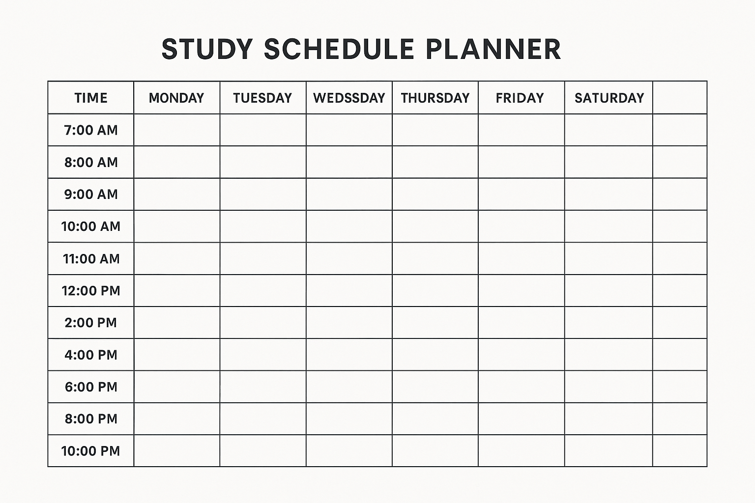 Effective Study Schedule Planner For University Students