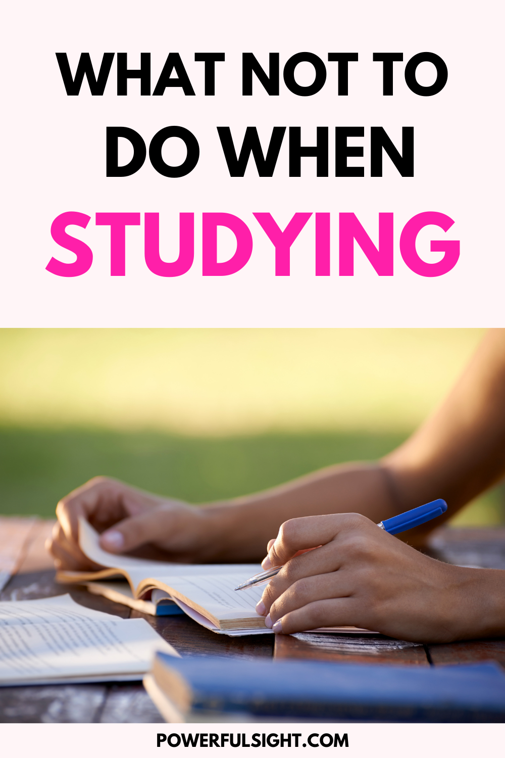 What Not to Do When Studying
