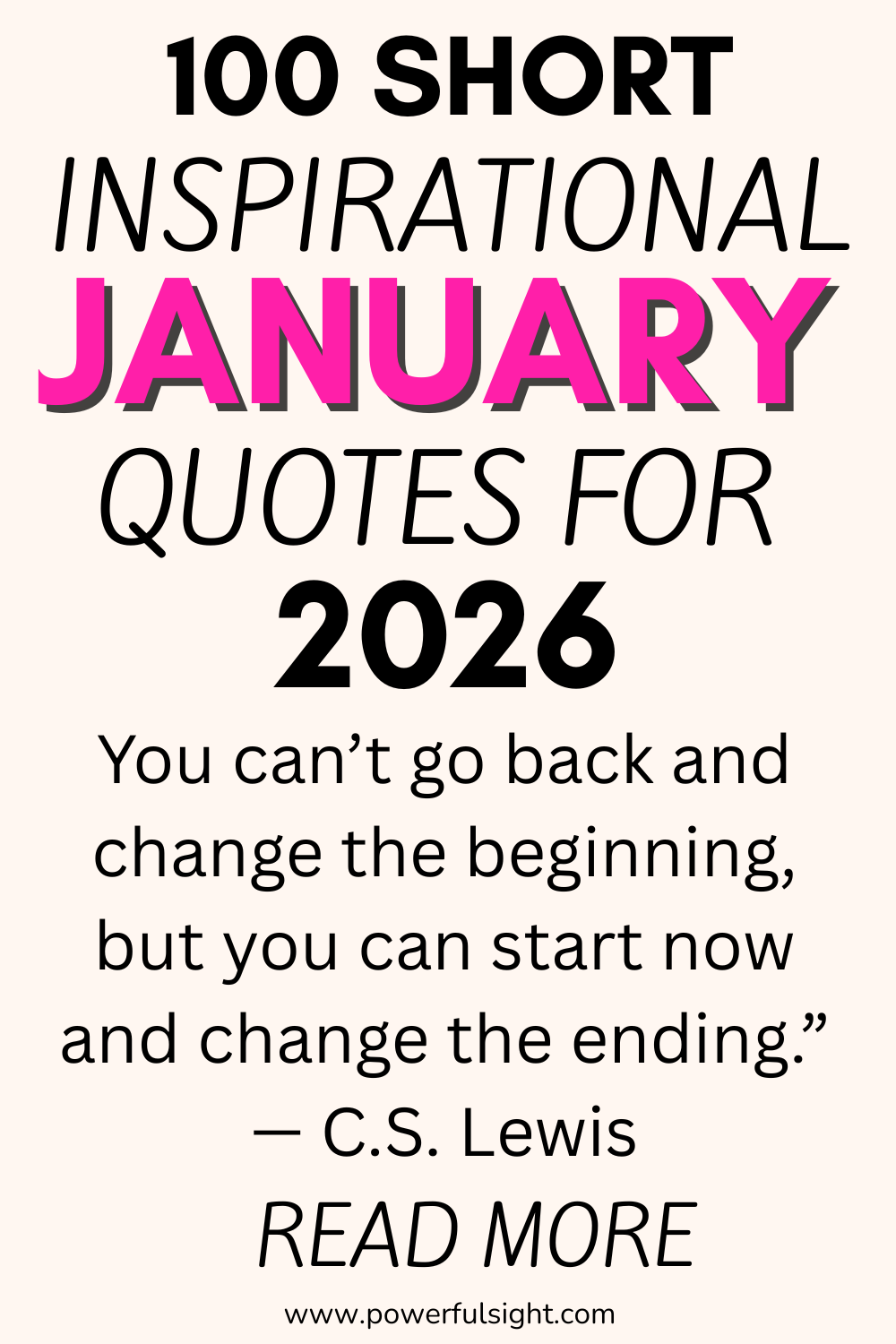 100 Short Inspirational Quotes for January