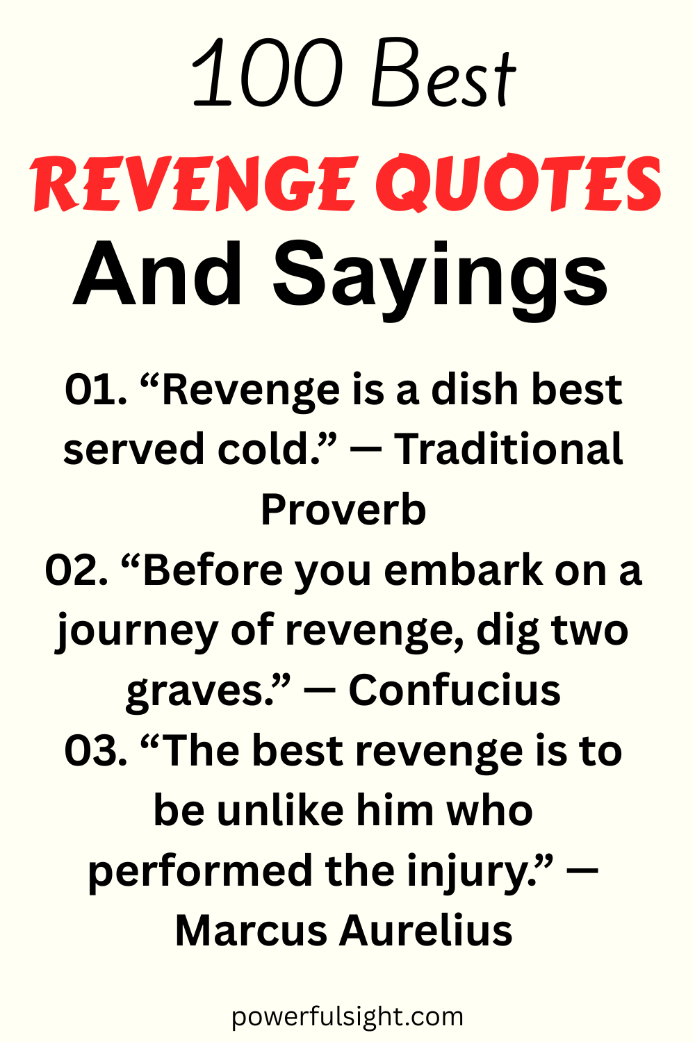 100 Best Revenge Quotes and Sayings