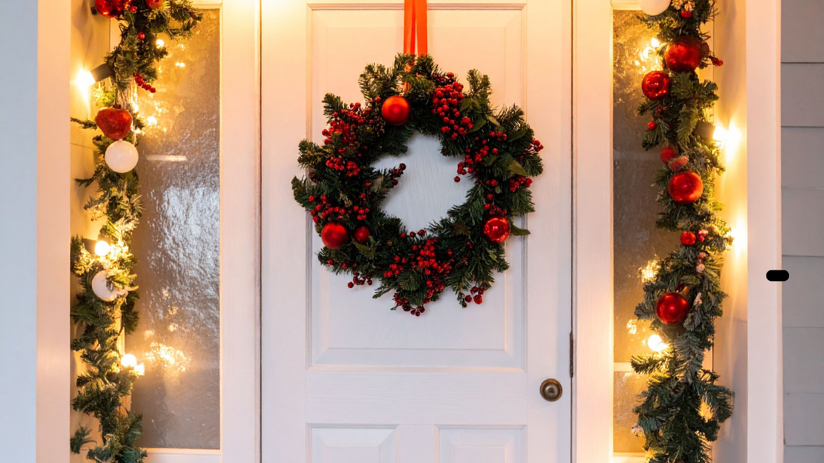 Christmas decor showing easy office door Christmas decoration ideas