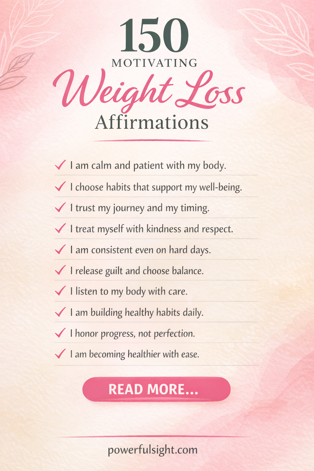 150 Motivating Weight Loss Affirmations