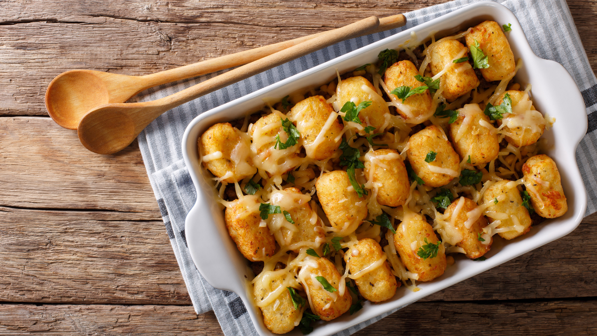 Chili Cheese Dog Tater Tet Casserole 