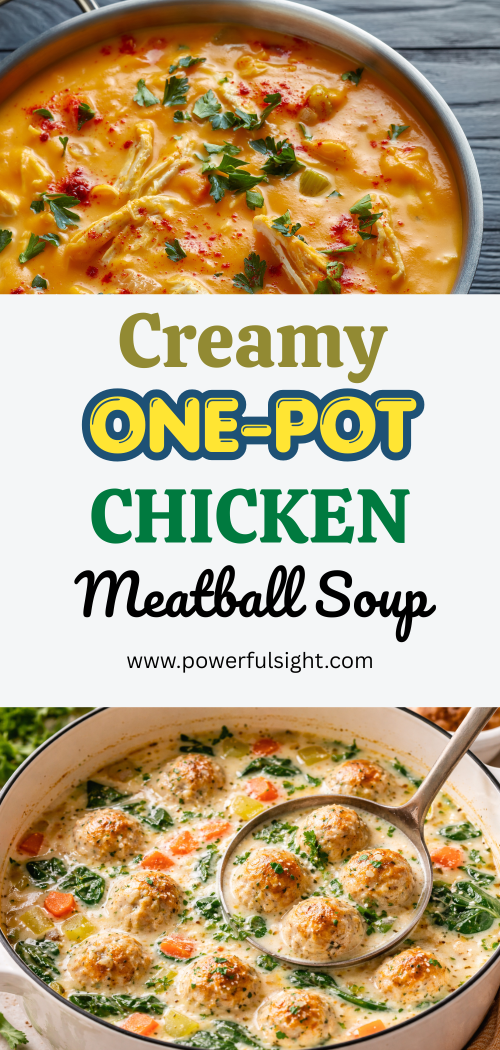 Creamy One-Pot Chicken Meatball Soup