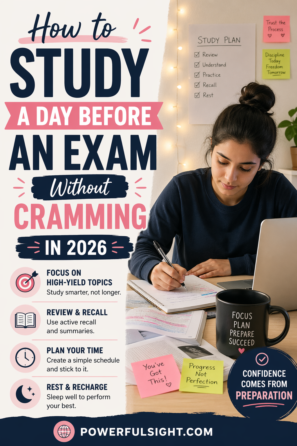 How to Study a Day Before an Exam Without Cramming 