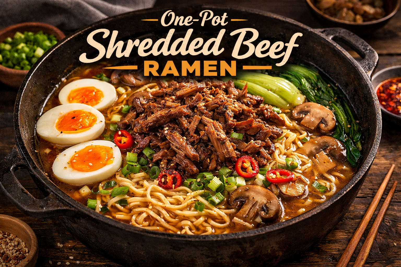 One-Pot Shredded Beef Ramen