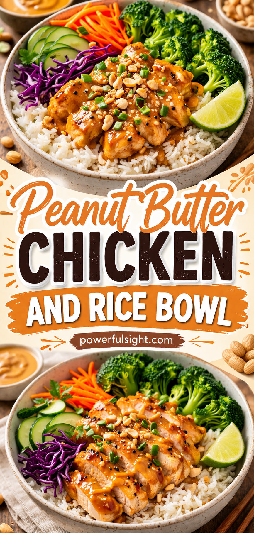 Peanut Butter Chicken And Rice Bowl