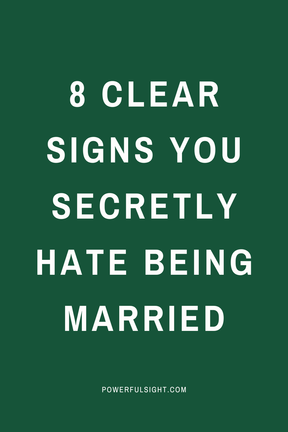 8 Signs You Secretly Hate Being Married