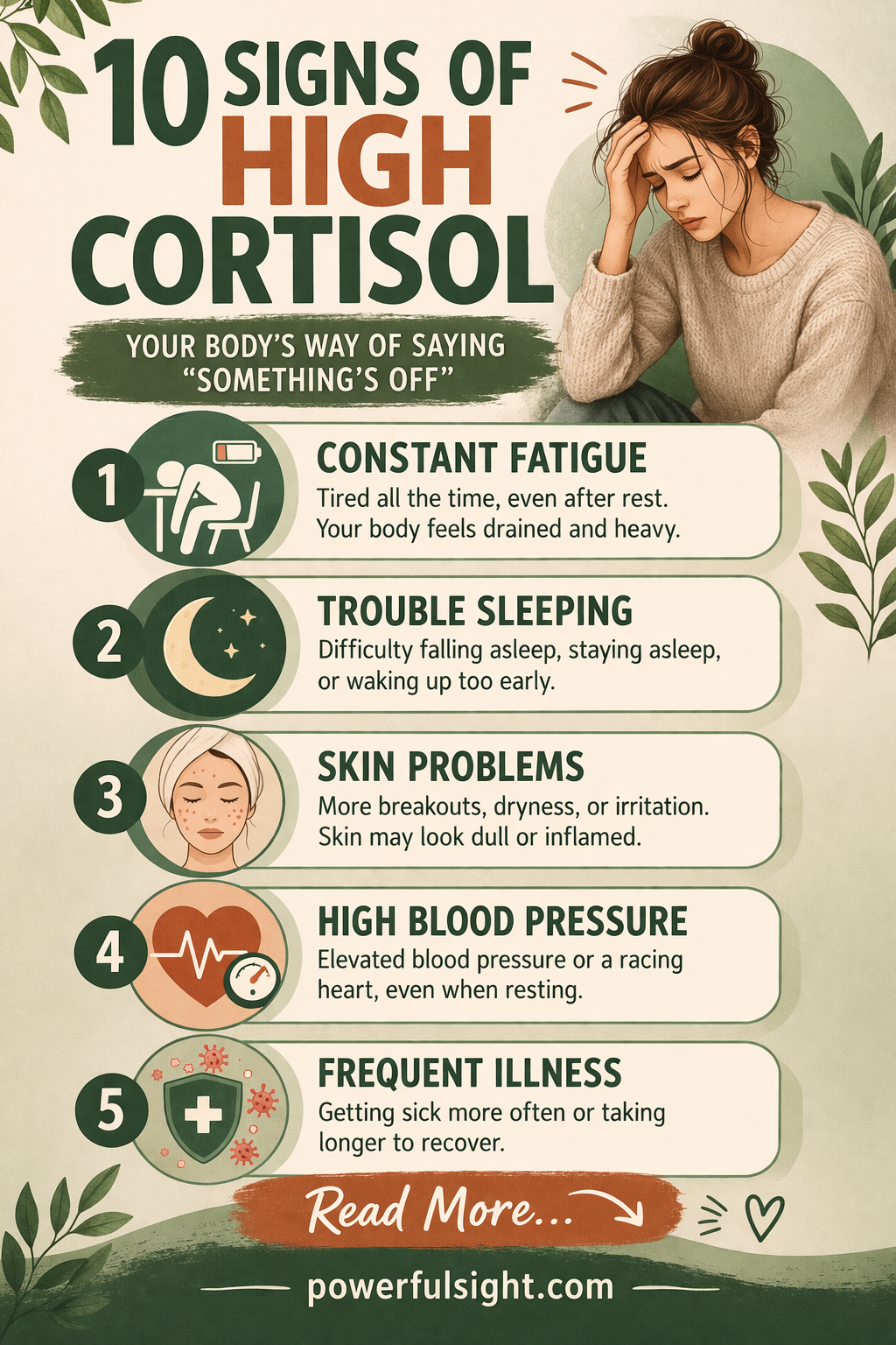 Signs of high cortisol levels 